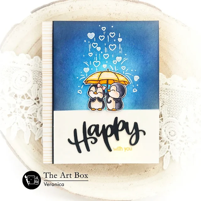 Sunny Studio Stamps: Passionate Penguins Customer Card by Veronica