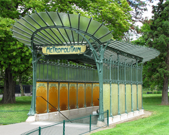 Art Nouveau aedicule by Hector Guimard, Porte Dauphine station, Paris Métro, Paris