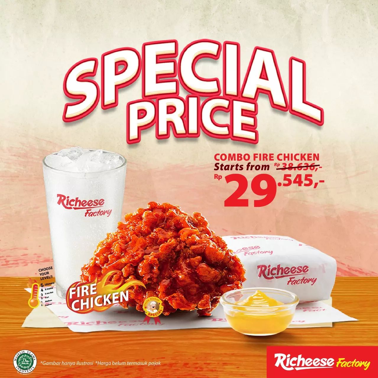 Special Price Combo Fire Chicken Mulai 29 Ribuan di Richeese Factory