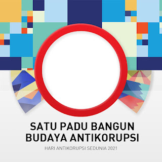 Twibbon atau bingkai foto onilne foto Hari Anti Korupsi