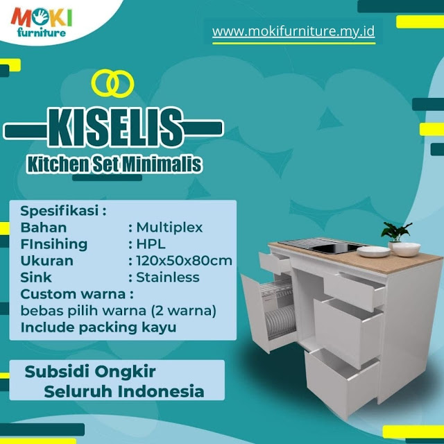 spesifikasi kitchen set minimalis kiselis moki furniture