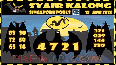 Prediksi Kalong SGP Hari Ini Jitu 13 April 2023