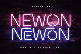 Newon - Modern Neon Light Font