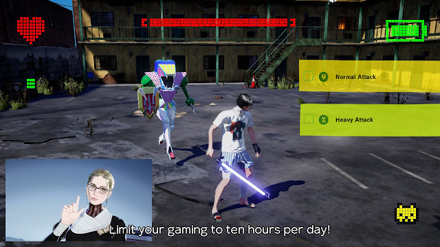 No More Heroes III 3 limit your gaming to ten hours per day Sylvia start the game