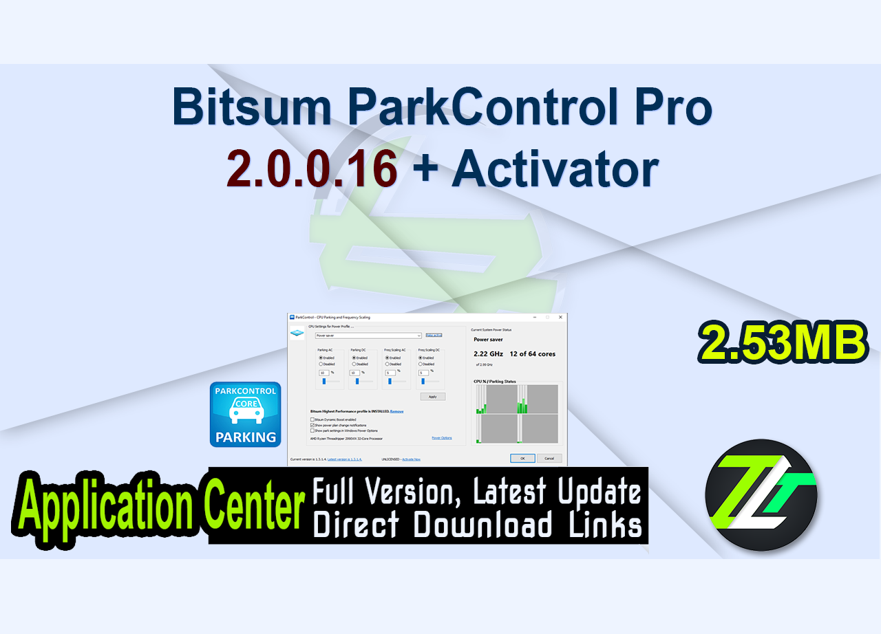 Bitsum ParkControl Pro 2.0.0.16 + Activator