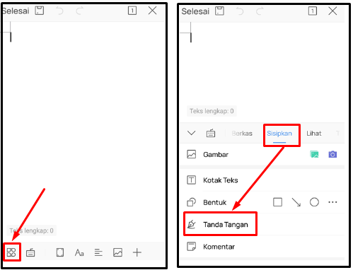 Cara Membuat Tanda Tangan di WPS Office Android