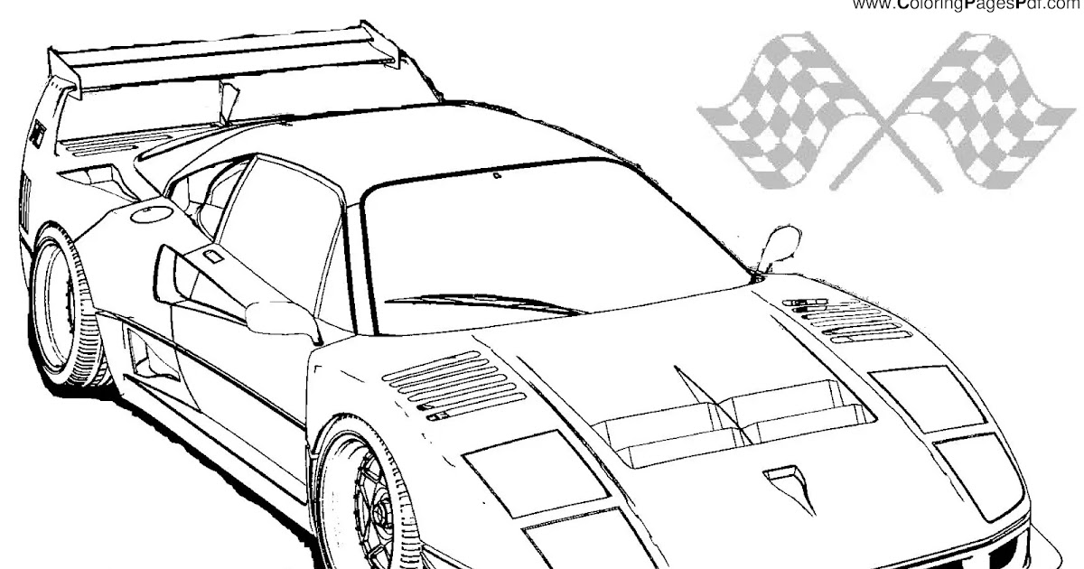 Race car coloring pages pdf