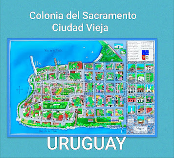 Colonia del Sacramento Plano Barrio Sur Ciudad Vieja Uruguay