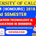 CU B.COM 3rd Semester Information Technology and Its Application in Business 2018 Question Paper With Answer | B.COM Information Technology and Its Application in Business 3rd Semester 2018 Calcutta University Question Paper