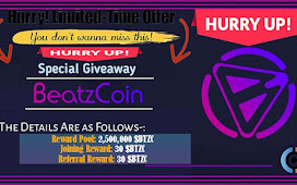 BeatzCoin Airdrop Giveaway of 30 $BTZC Coin Free