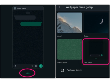 Cara ganti gambar background layar utama whatsapp