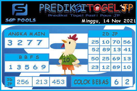 Prediksi Togel Singapura JP Minggu 14 November 2021