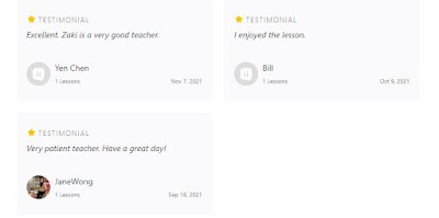Chinese students' reviews on the English courses given by Mr. Zaki Badr