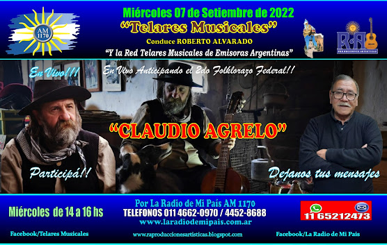 CLAUDIO AGRELO en TELARES MUSICALES!!