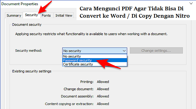 Cara Mengunci PDF Agar Tidak Bisa Di Convert ke Word / Di Copy