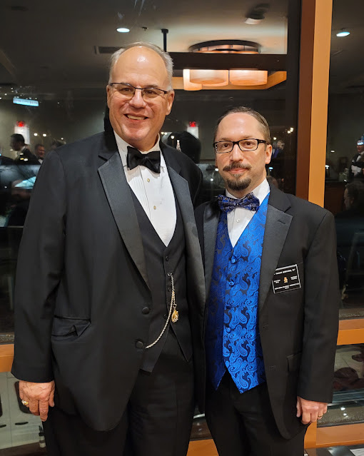 R.W. Jeffrey Wonderling, Grand Master of the Grand  Lodge of Pennsylvania with Travis Simpkins