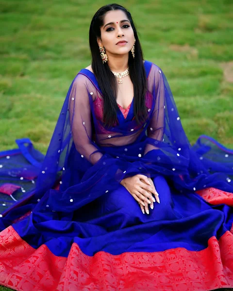 Rashmi gautam new photoshoot in dark blue lehenga