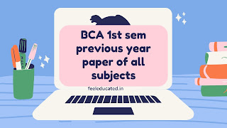 Hpu bca 1st sem previous semester paper download