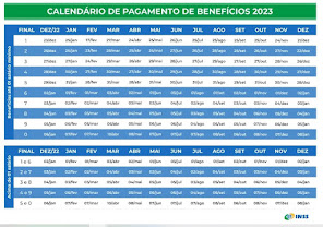 INSS: Veja calendário de pagamento 2023 para aposentados e pensionistas