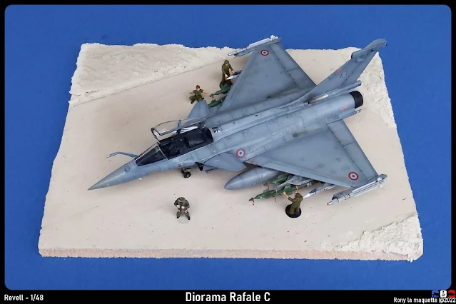 Diorama Tarmac, Rafale C, Revell, 1/48.