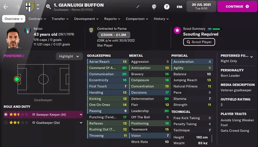 FM22 Gigi Buffon