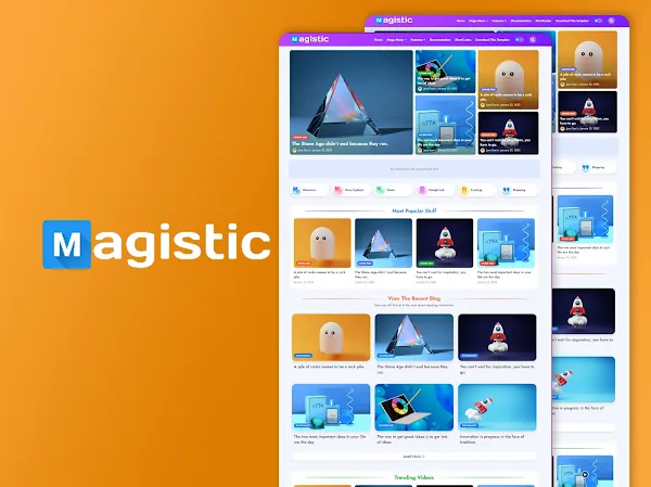 Magistic - Creative & Minimal Blogger Template - Blogger Template 2024