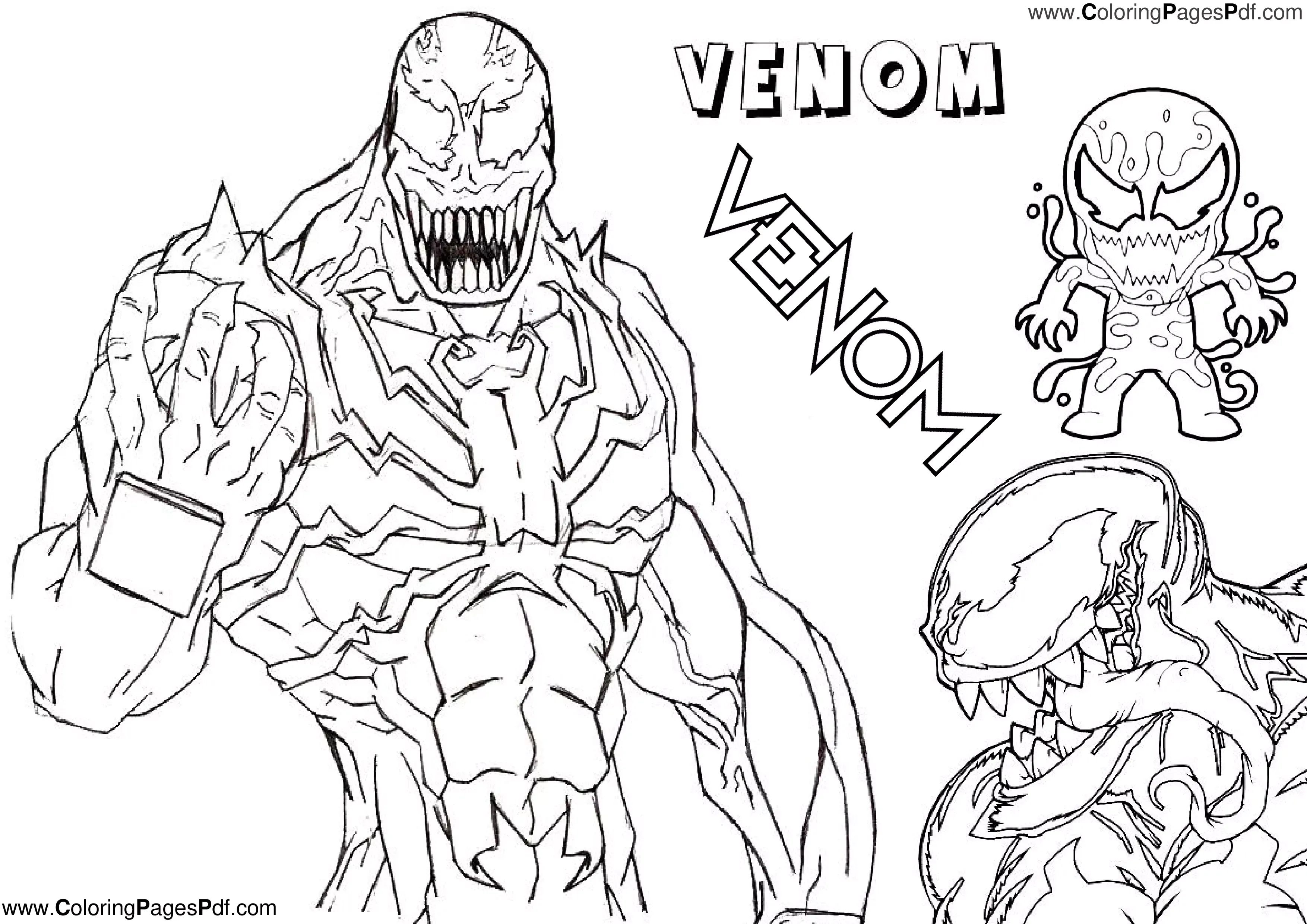Venom coloring pages pdf