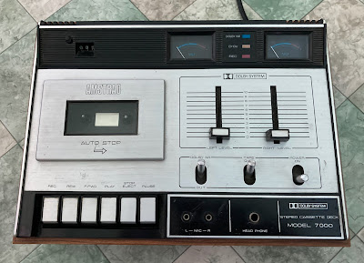 The second-hand Amstrad cassette deck that my dad bought me in the 1980s.