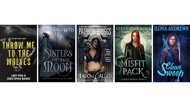 Book Covers for Throw me to the Wolves, Sisters of the Moon, Moon Called, Misfit Pack, Clean Sweep