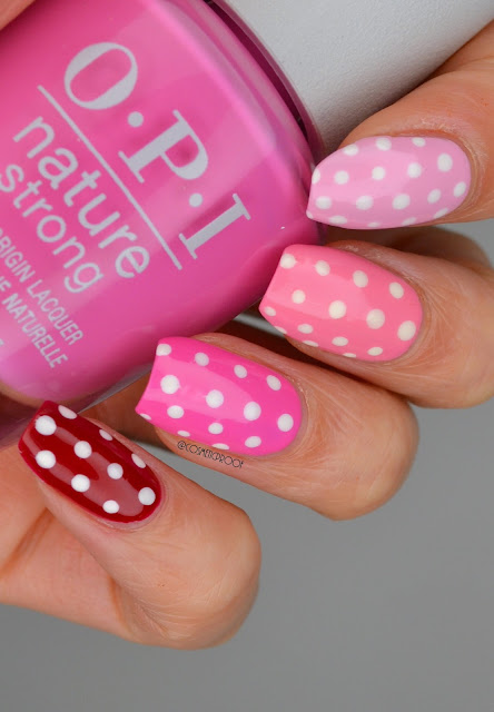 Pink Polka Dot Nail Art