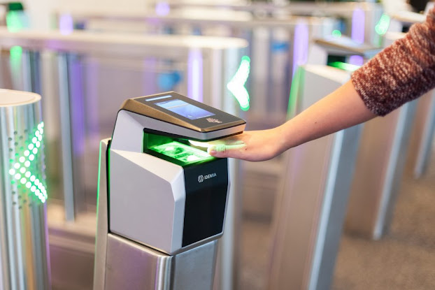 Hands are used as secure passwords in a new contactless biometric system.