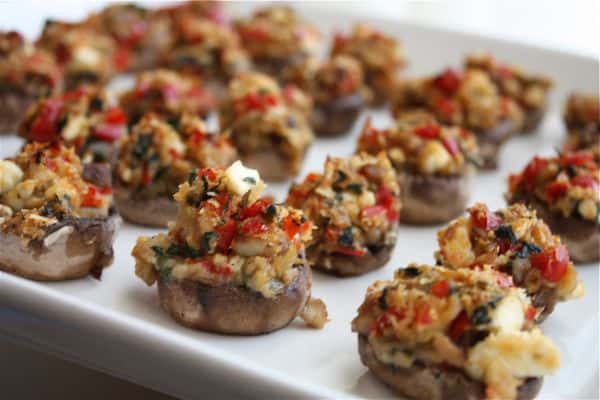 Mediterranean Stuffed Mushrooms