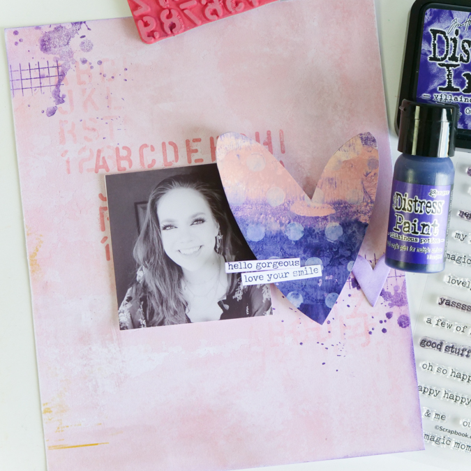 New Distress Villainous Potion | Scrapbook Layout by Jamie Pate