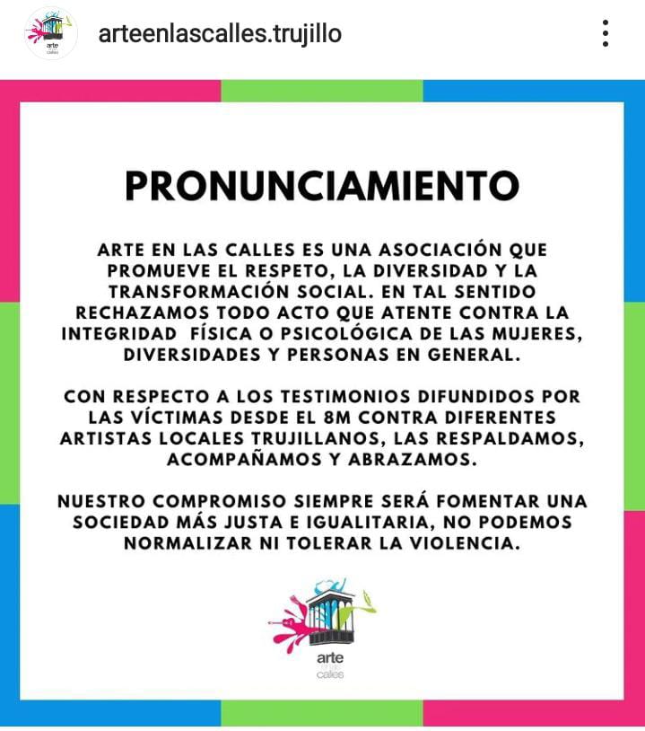 Comunicado de Arte en las calles ante hechos de violencia