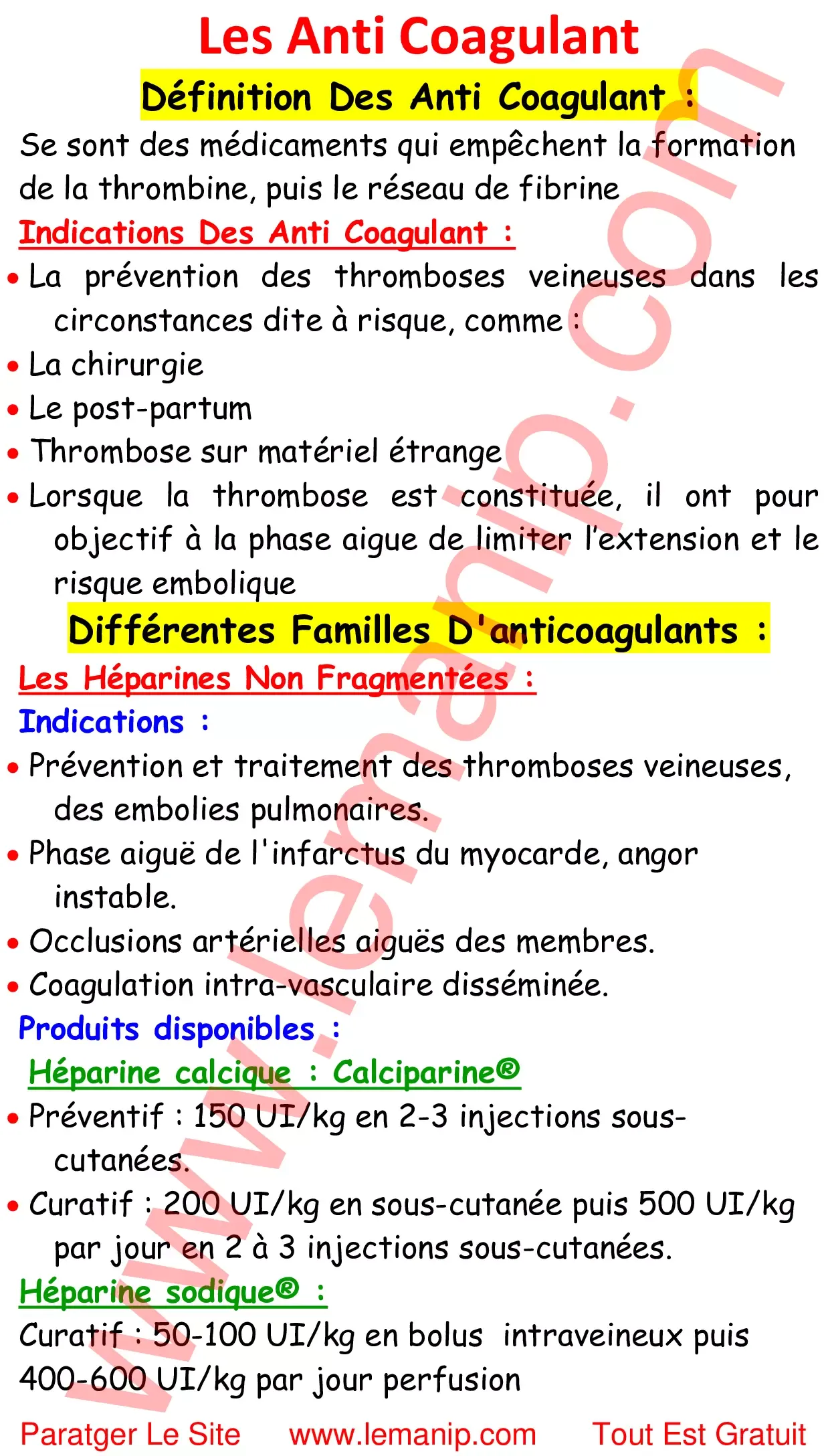 Résumé Cour 11 Du Module Pharmachologie