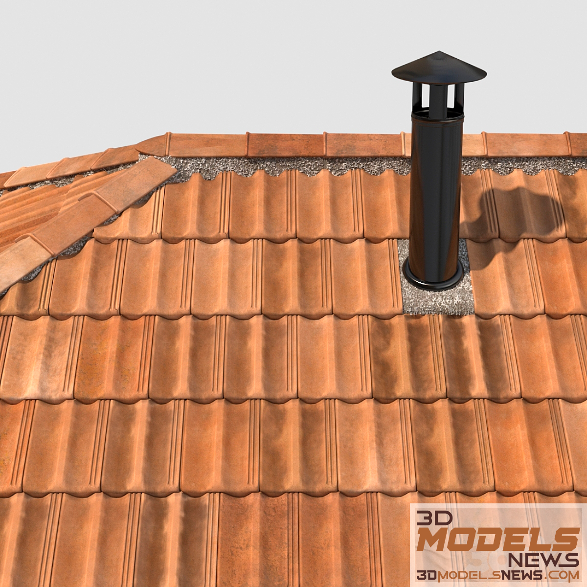 French tile roof model 2