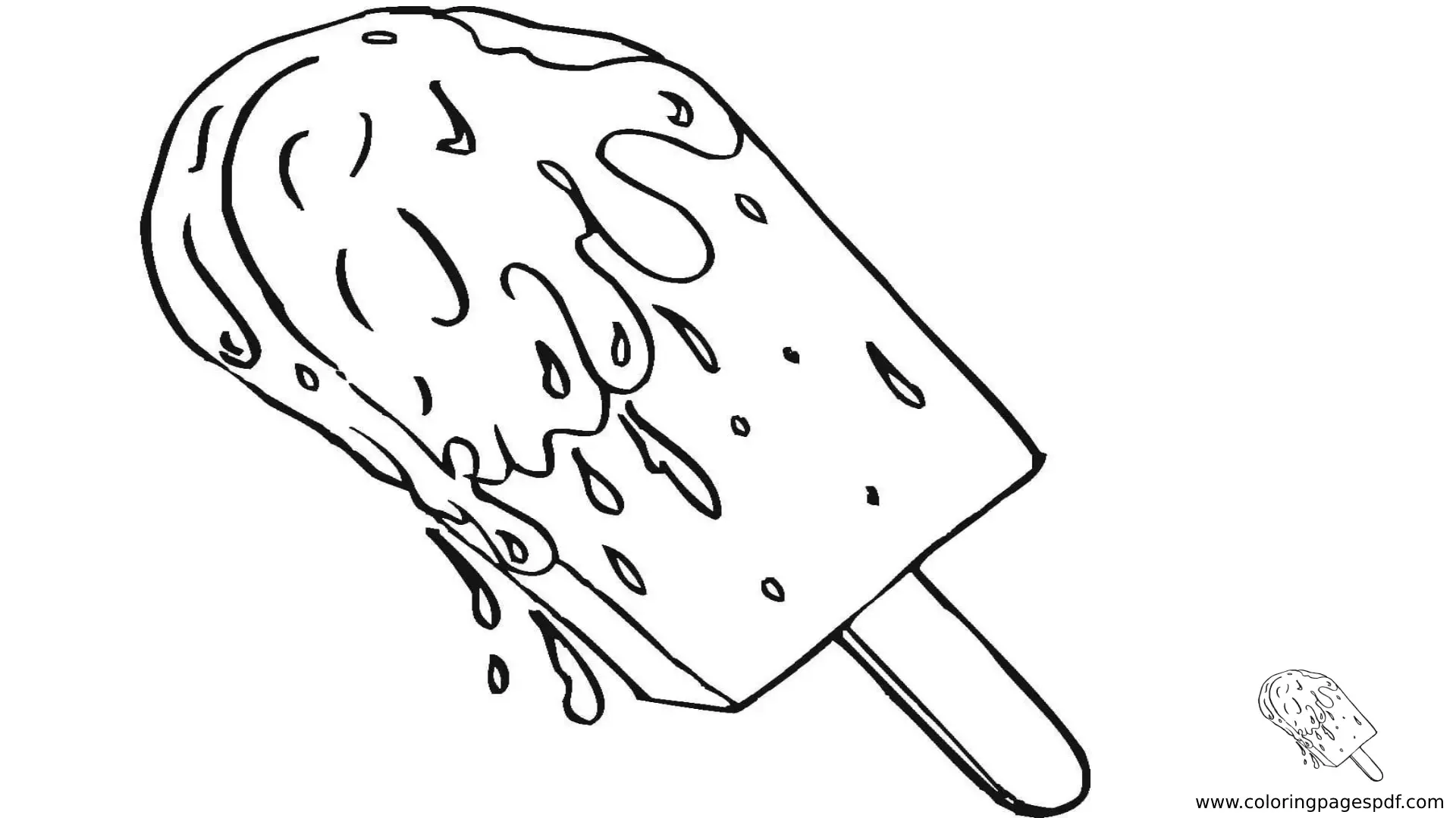 Coloring Pages Of A Melting Popsicle