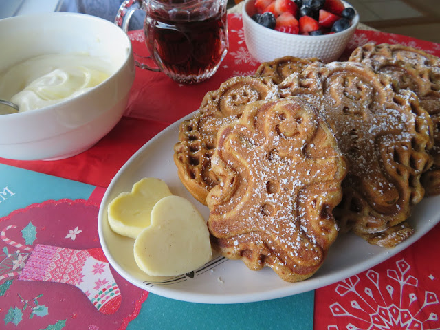 Gingerbread Waffles with Lemon Cream