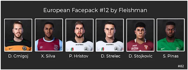 European Facepack #12 For eFootball PES 2021