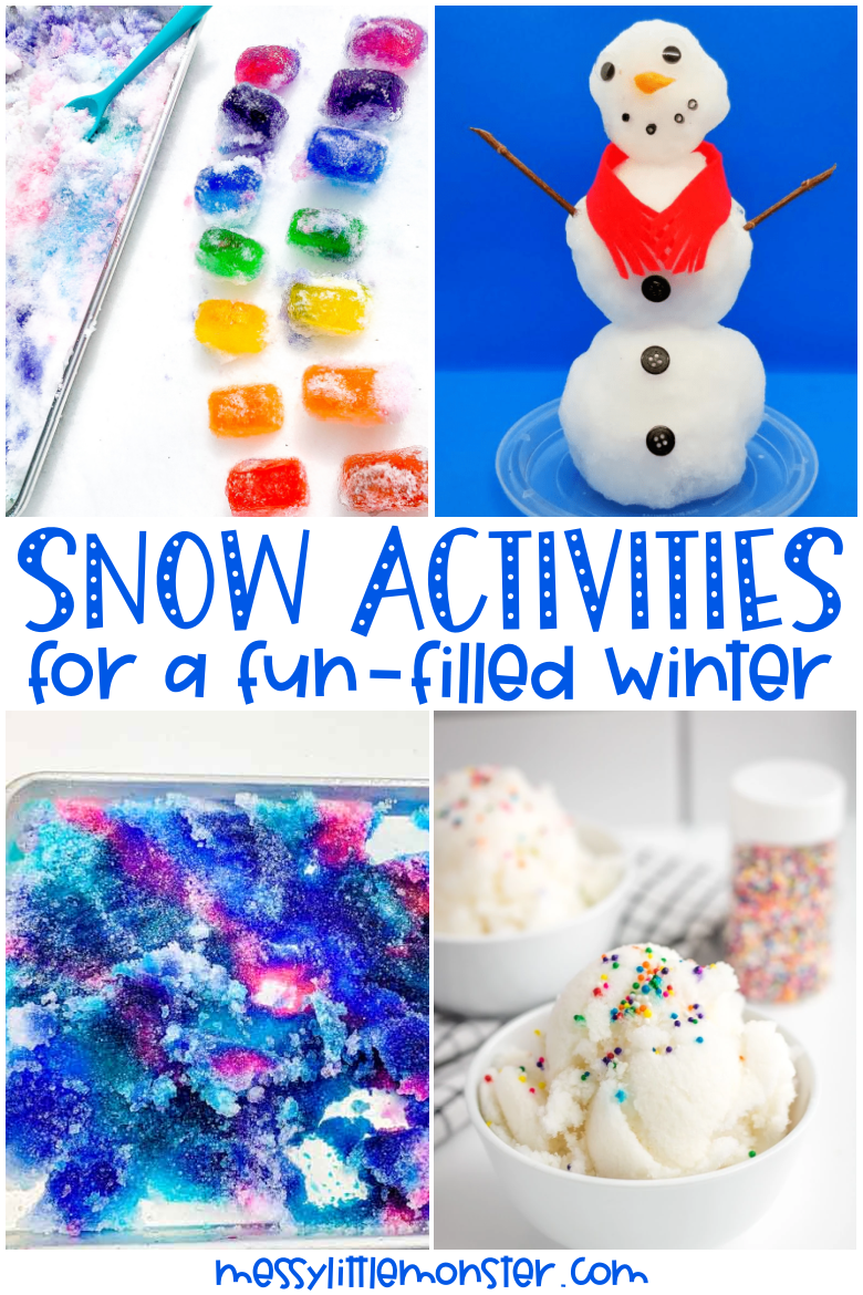 Fun snow activities for kids using real snow