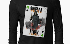 new york Skull  rummy card statue of Liberty t shirt Classic T-Shirt