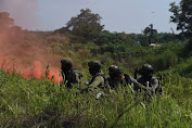 Prajurit  Pasmar 1 Libas Habis KKB Dalam Pertempuran di Karawang