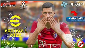 Download Game eFootball PES 2022 PPSSPP ISO New Patch English Commentary New League And Kits Best Graphics