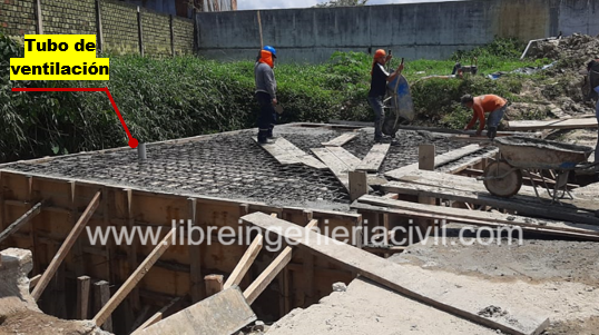 planos y detalles de una cisterna enterrada