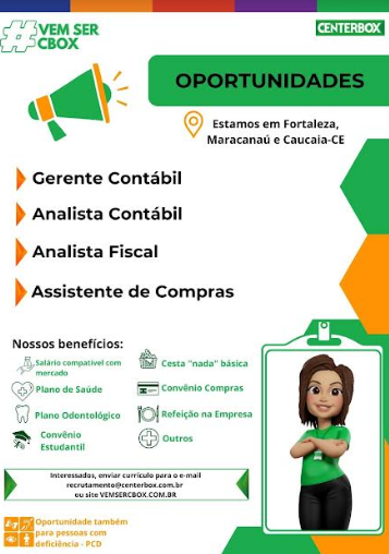 GERENTE CONTÁBIL / ANALISTA CONTÁBIL / ANALISTA FISCAL / ASSISTENTE DE COMPRAS