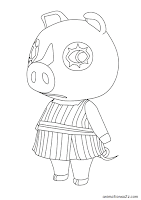Agnes - Animal Crossing coloring page