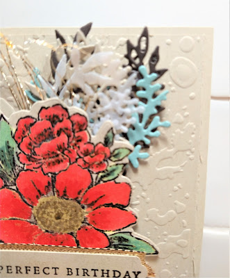 Rhapsody in craft, Poppy Parade, Bleach our image technique, Blessings of Home, Flowers of Home Dies, Blessings of Home Bundle, Stripes and Splatters 3D embossing Folder, Lovely Labels Pick a Punchm Jan-Jun Mini 2022, #colourcreationsbloghop, Stampin Blends, Stampin Up!