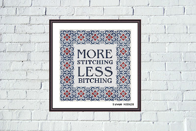 More stitching funny cross stitch quote embroidery pattern