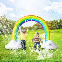 Inflatable Rainbow Yard Summer Sprinkler Toy