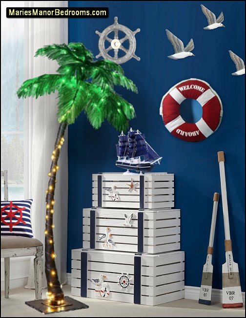 nautical decor nautical bedroom decorations palm tree light Nesting Trunks nautical decor